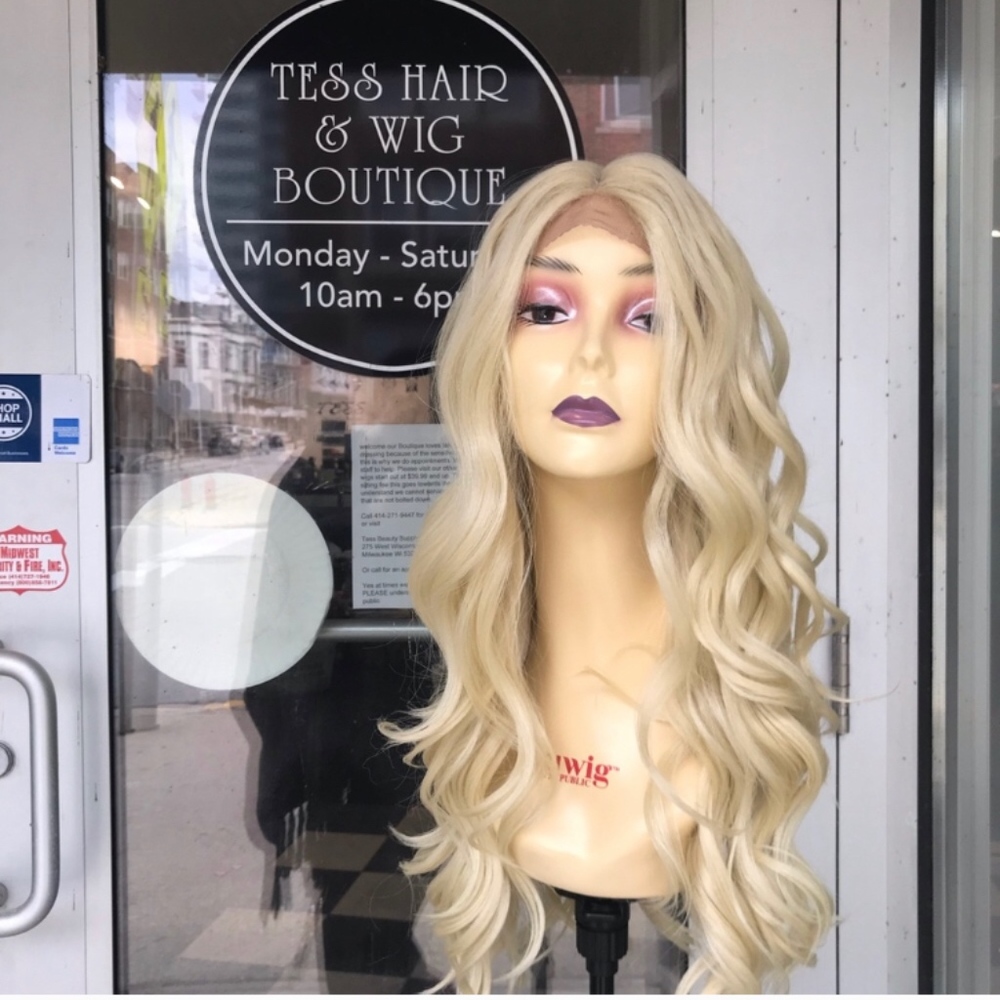 blonde wig